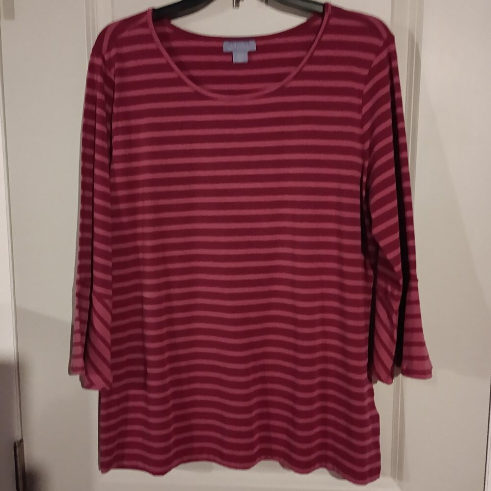 Laura Scott Flared 3/4 Sleeve Shirt L Never Worn